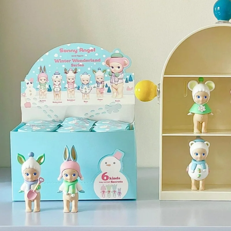 Sonny Angel Winter Dream Series Animal Figure Collection Blind Box Toy Car Office Decor Festive Gift Collectible Mini Figurines