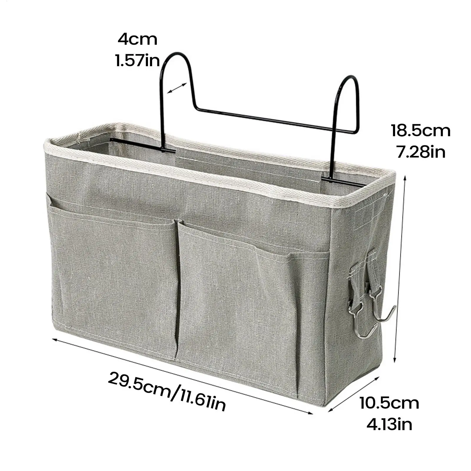 منظم تخزين بجانب السرير قابل للتعديل وموفر للمساحة وحقيبة تخزين زجاجات الأطفال لغرفة النوم وغرفة الأطفال بطابقين