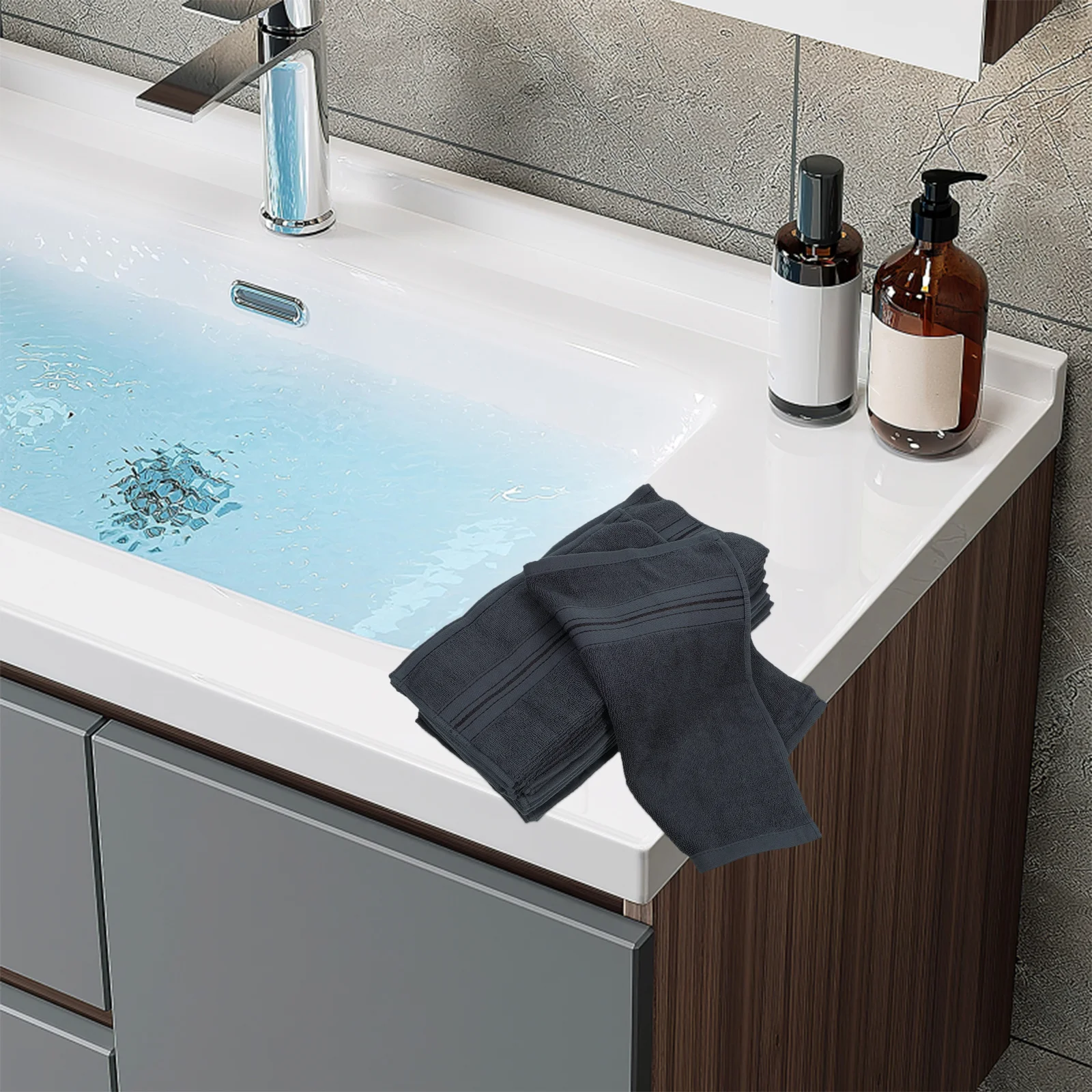 

12 шт. высоко впитывающие хлопковые полотенца для лица, ультра мягкие полотенца для рук для ванной комнаты, салона, мочалки для снятия макияжа