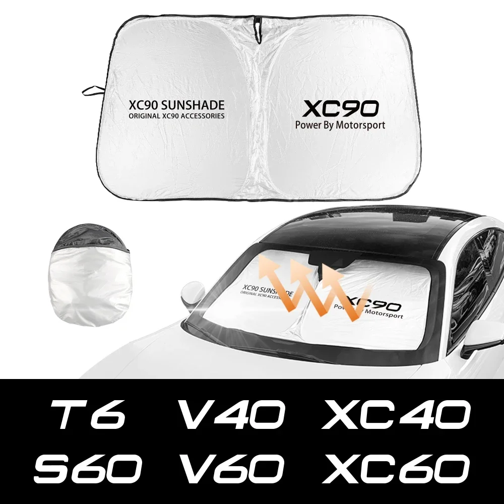 Car Windshield Sunshade Cover Blocking UV Rays For Volvo XC90 XC60 C30 T6 S60 C70 XC40 V40 XC70 V70 V60 V50 S80 S40 AWD V90 S90