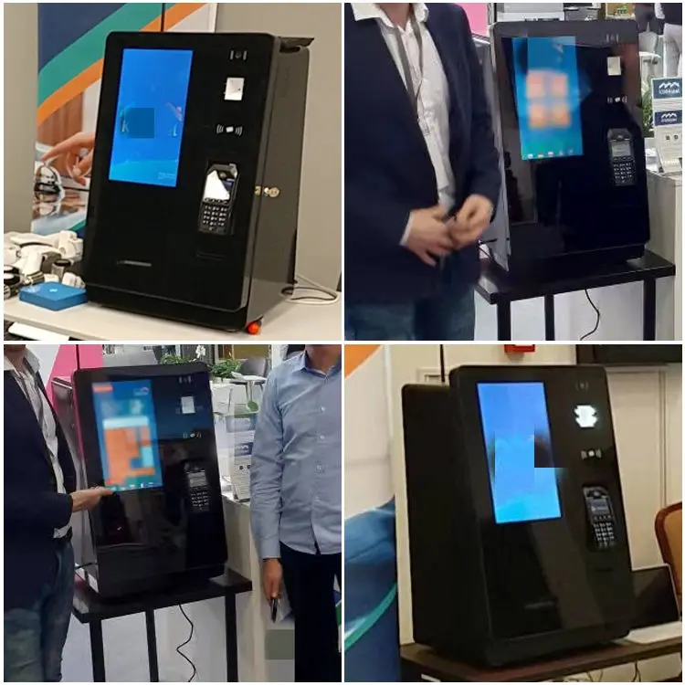 met kaartdispenser Paspoortscanner Aangepaste 15,6 inch automatische slimme zelfbedieningscontrole in hotelbetalingskiosk