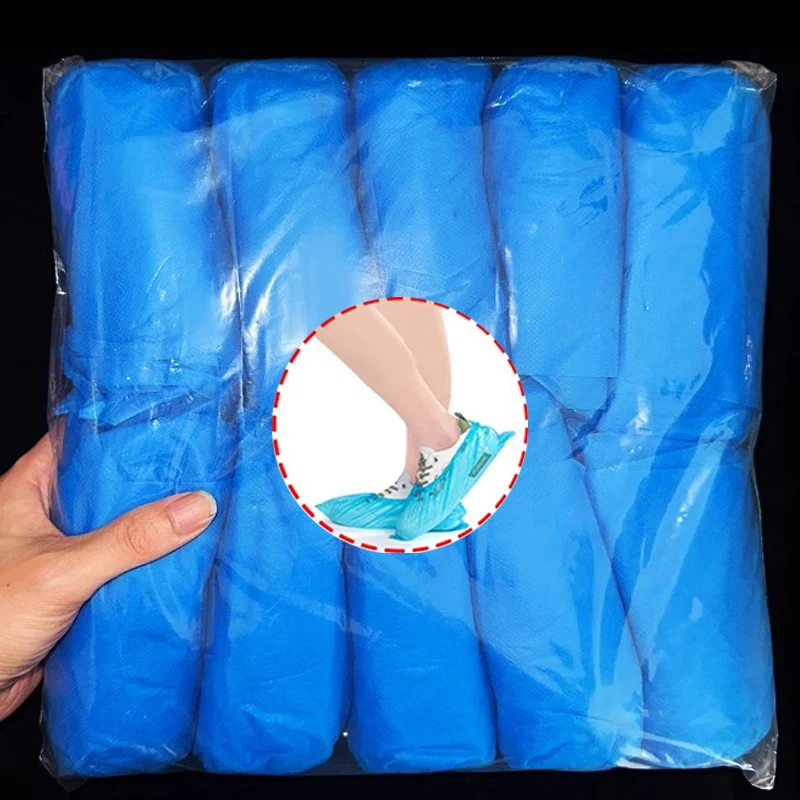 

100 шт. пластиковые бахилы одноразовые нескользящие надежные бахилы для дома размер отличное значение бахилы для домашних больниц