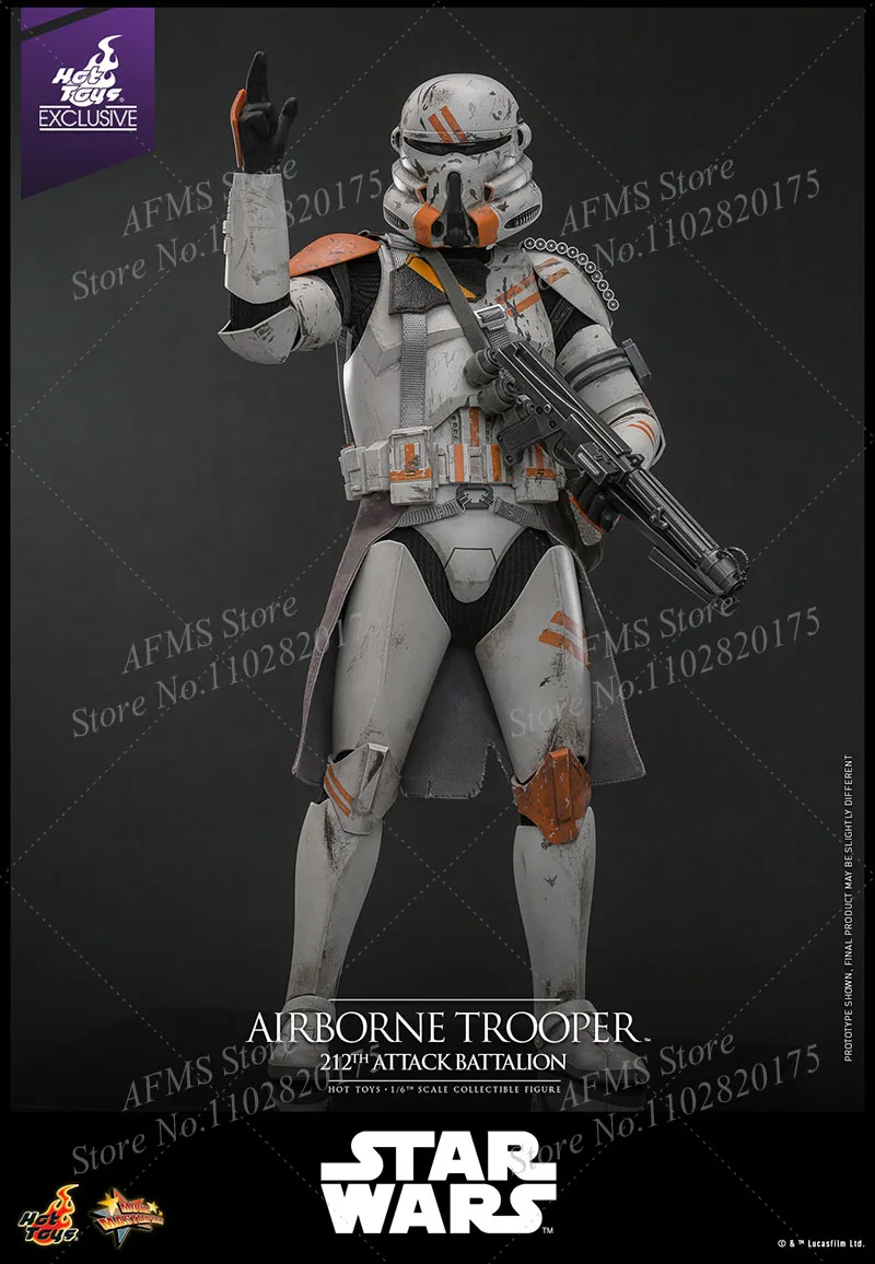 HOTTOYS MMS794 1/6 Men Soldier Airborne Trooper 212Th Attack Battalion Star Wars Clone Paratrooper 12" Action Figure Model