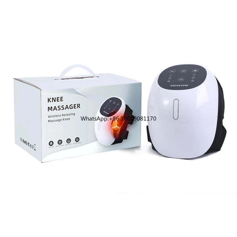 

Cordless Arthritis Pain Relief Electric Heated Air Pressure Vibrating Knee Massager with heat and red light therapy