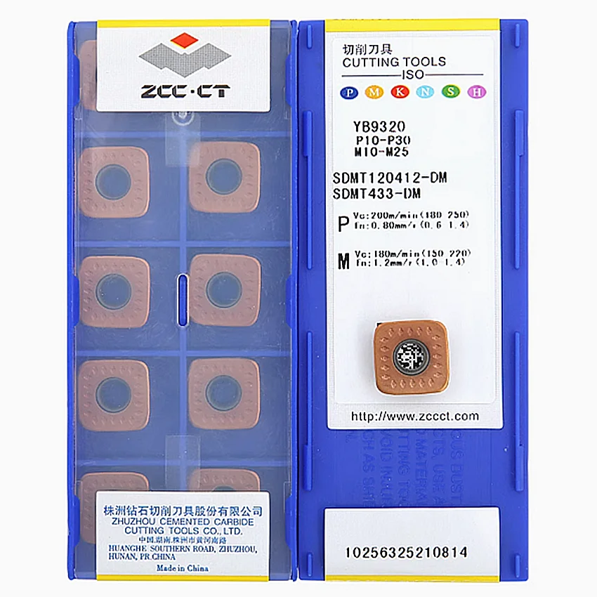 

SDMT120412-DM YB9320/SDMT120412-DM YBC302/SDMT120412-DM YBM351/SDMT120412-DM YBD252 ZCC.CT CNC carbide milling inserts 10pcs/box