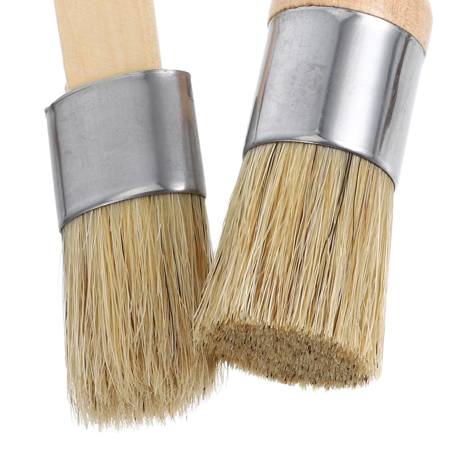 2Pcs Oil Paint Brushes Wood Handle Furniture Painting Brush Tool Multi-Use Paint Brush Comfortable Grip Shed Resistant