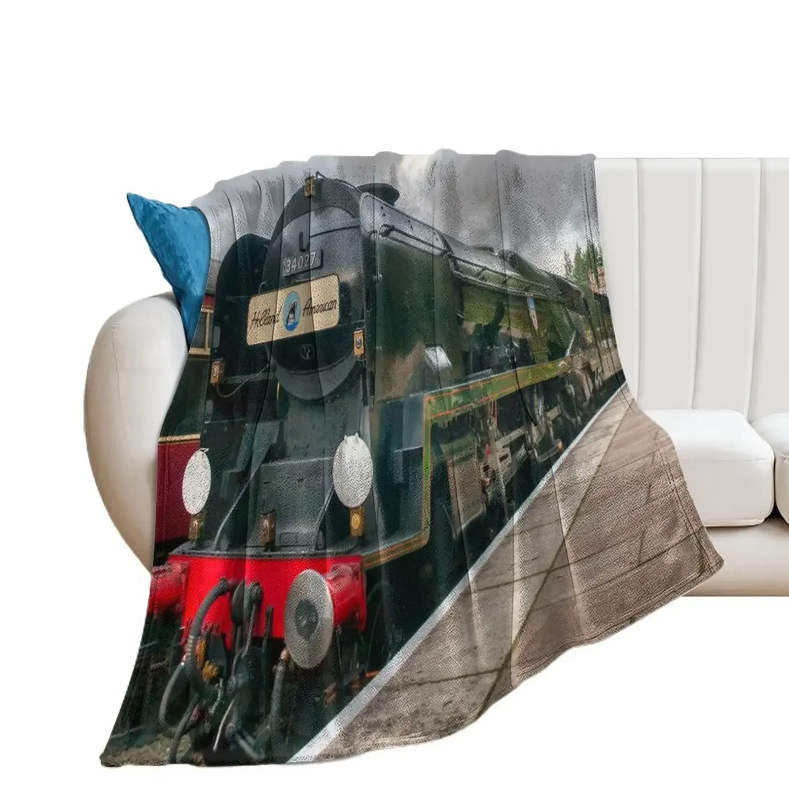 

The Boat Train - 34027 Taw Valley Throw Blanket Stuffeds Summer Beddings Tourist Blankets