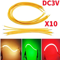 Elastyczny żarnik LED DC3V 40mm 60mm 95mm 80mm 130mm 145mm 185mm 260mm 300mm COB LED Dioda dekoracyjna DIY Żarówka Edisona Części lampy