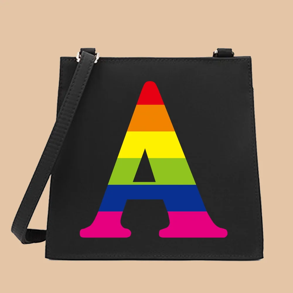 Borse a tracolla quadrate da donna 2022 borse a secchiello con tracolla nuovo stile borsa a tracolla per pendolari borsa a tracolla con motivo arcobaleno