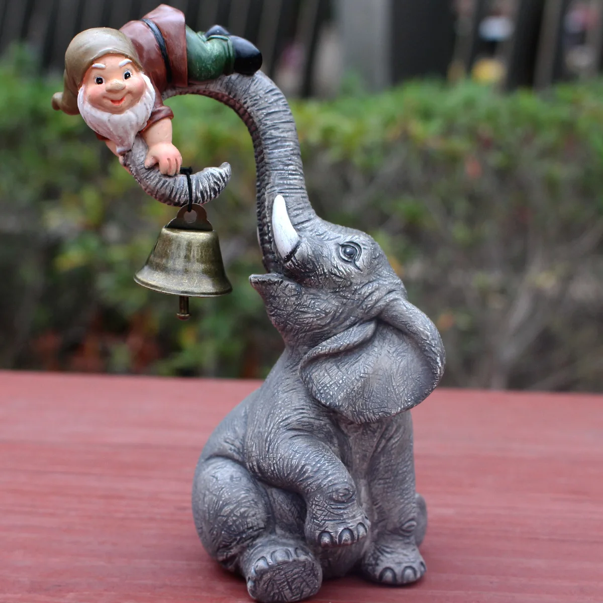 

Bell elf elephant ornament resin outdoor animal statue villa garden balcony craft decoration