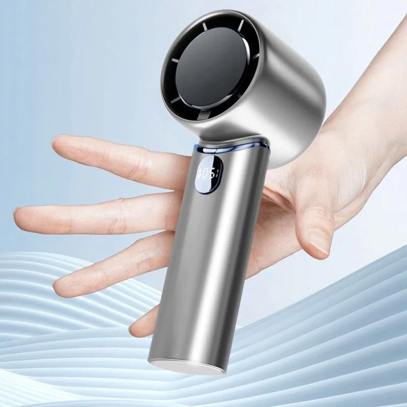 Portable Usb High Speed Fast Charge Hair Dryer Rechargeable High Capacity Battery Small Fan Large Airflow Digital Display Power