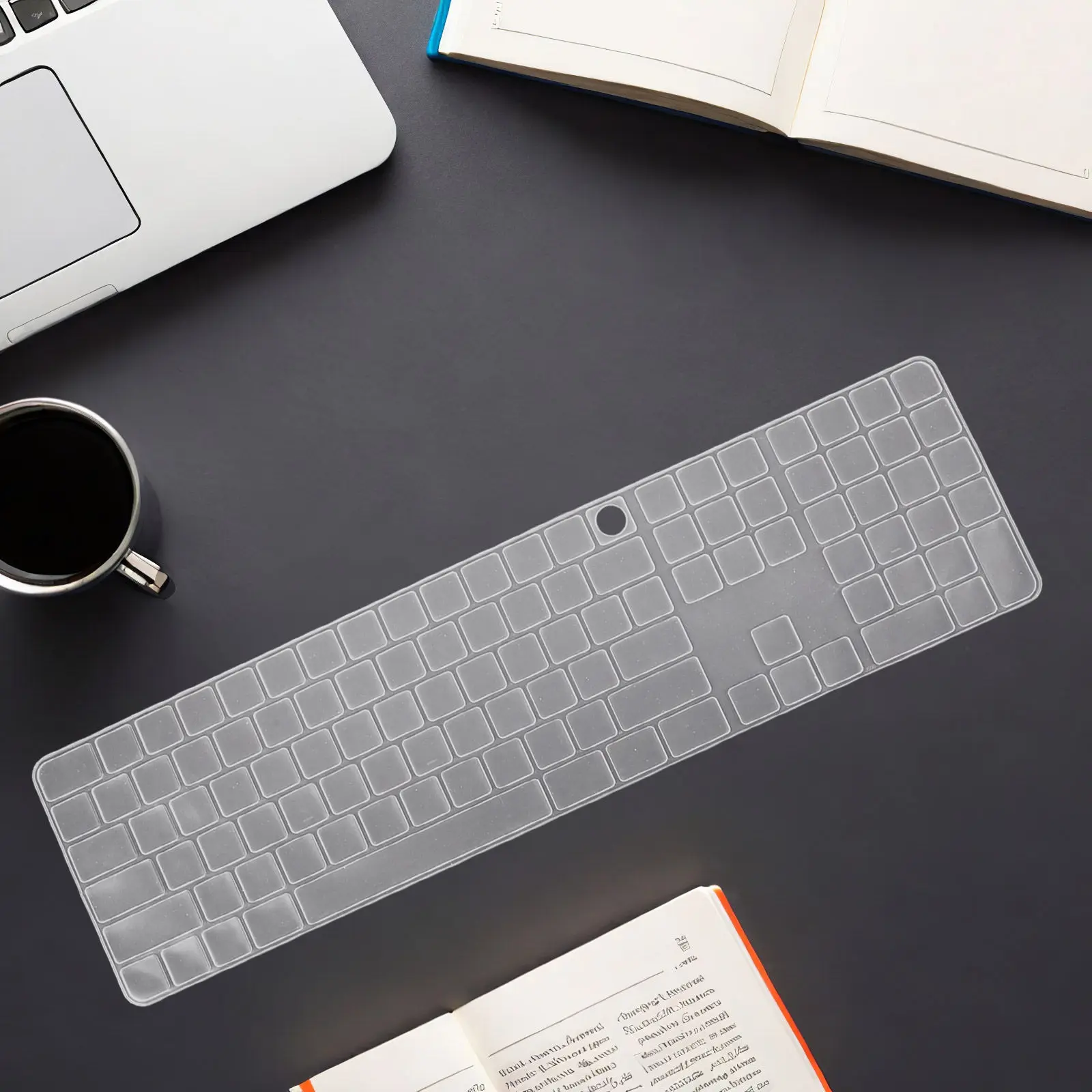 Keyboard Cover Long Nails Acrylic Gel Silicone Protector Raised Keys Comfortable Typing Gaming Nail Art Keyboard Skin