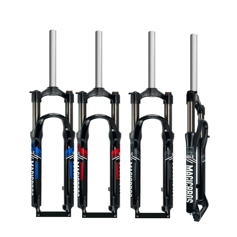 MAGICBROS Mechanical Spring Fork Manual Lockout 9*100mm Quick Release 26/27.5/29inch 100mm Travel Suspension Mountain Bike Fork