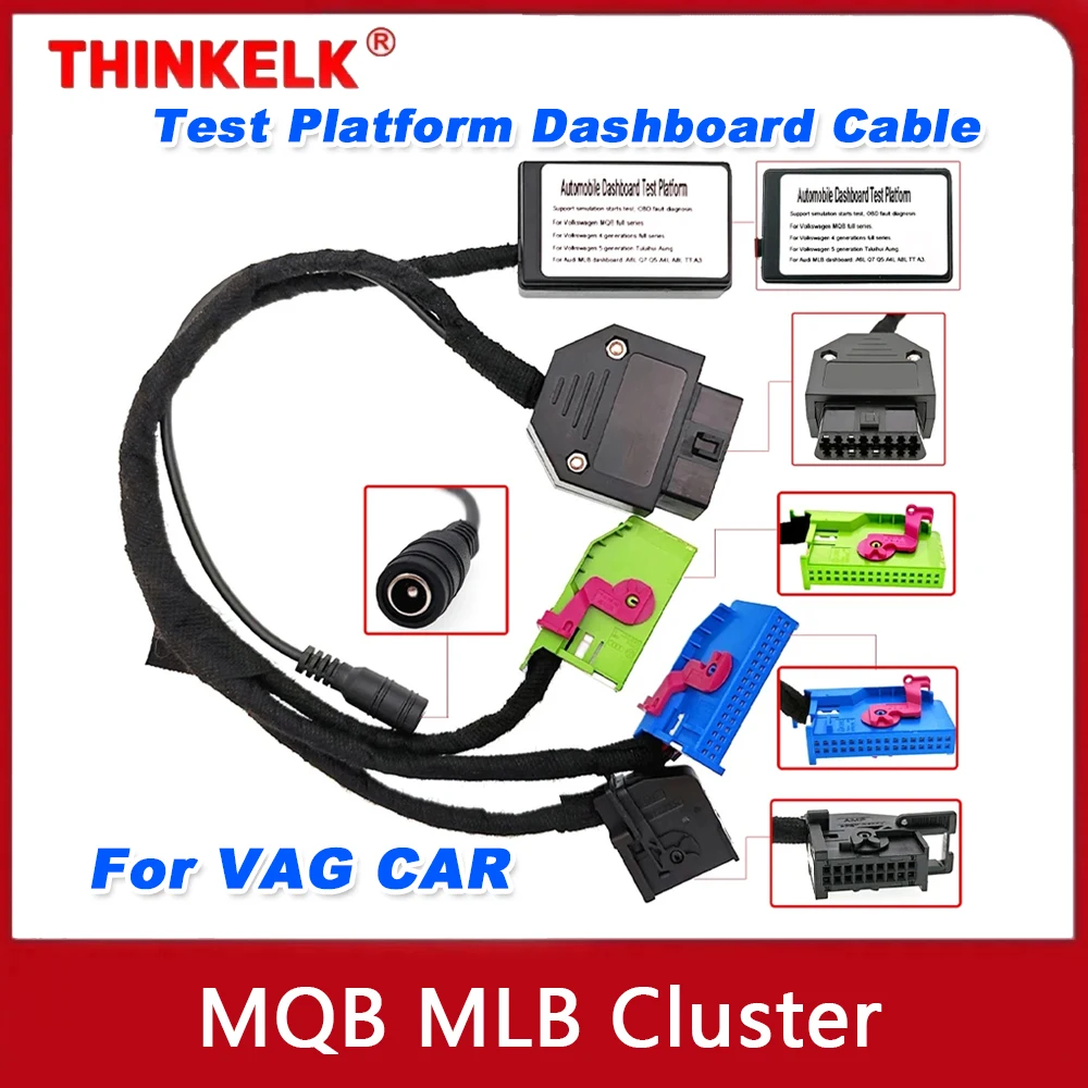 

Car MQB MLB Cluster Test Platform Dashboard Cable Kit for VAG for V-W MQB Series for A6 A8 A4 Q7 Q5 MLB Car Power On Instrument