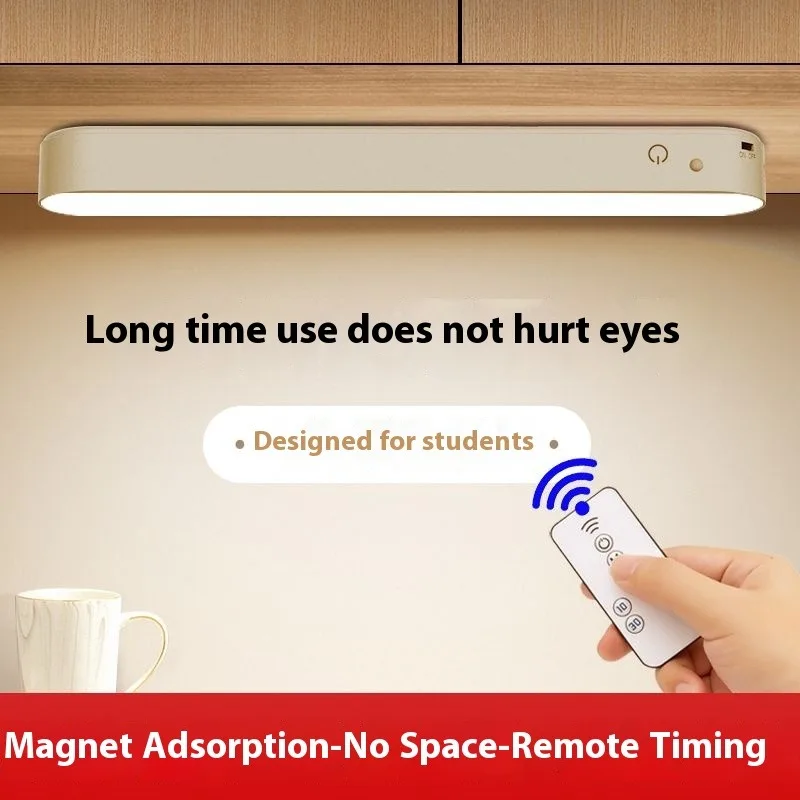 Cabinet Light College Student Desk Lamp Rechargeable Wireless LED Touch Sensitive Light Reading Lights With Remote Control Magne