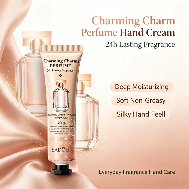 Charming and Alluring Fragrance Hand Cream 30G/Tube, Deeply Repairs Chapped and Rough Hands, Soothes Dry and Cracked Skin, Cares for the Skin Around the Nails, Is Portable and Nourishes Hands at Any Time of the Year