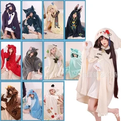 Genshin Impact Cosplay Anime Zhong Li Xiao Hutao Manta, capa usable, capa con capucha, chal, sofá, regalo para amigos