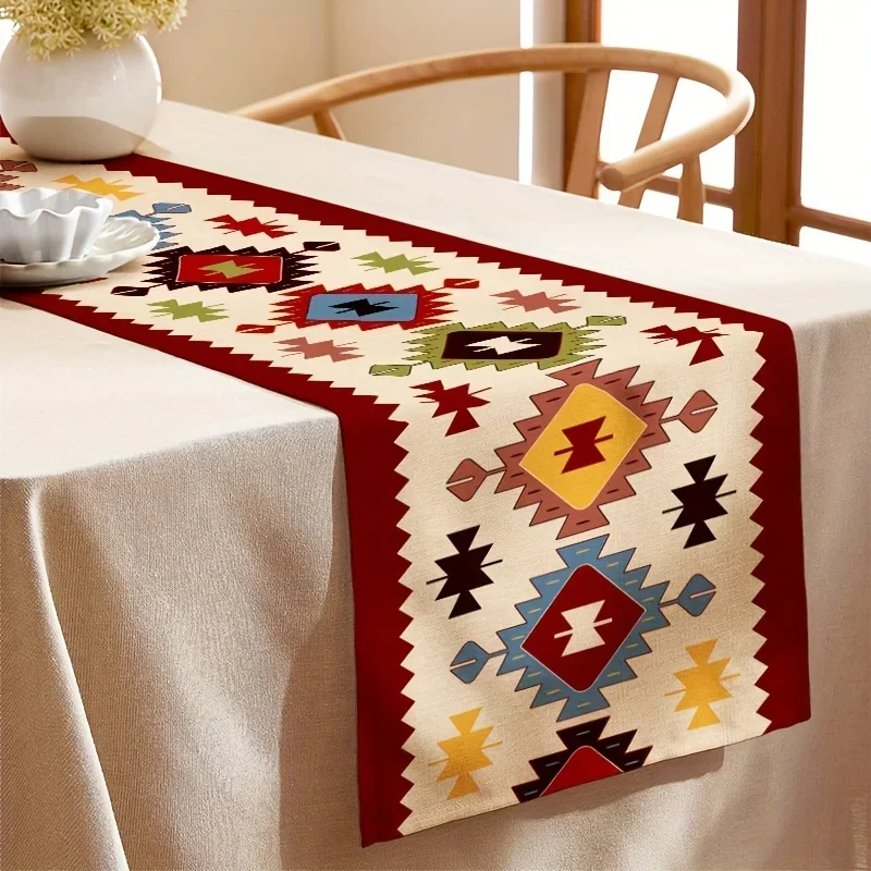 Bohemian Chic Linen Table Runners Dining Room Decor Durable Home Dining Table Runners Holiday Party Supplies Decorations Runner