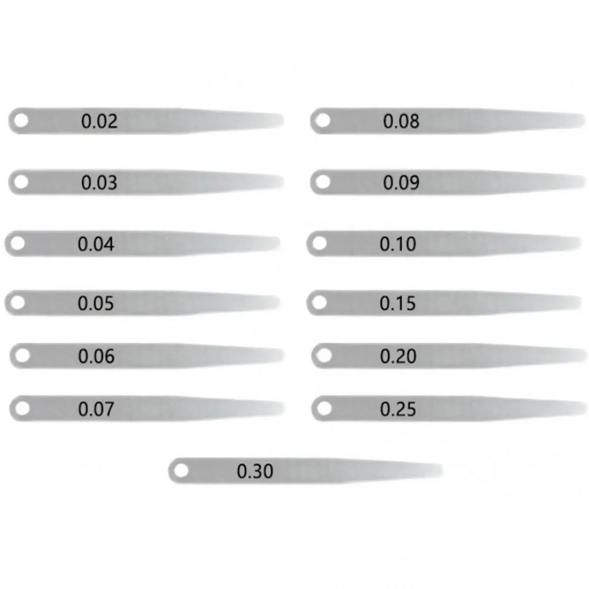 2Pcs เมตริกความหนา Feeler Gauge 0.05-0.30Mm Gap เครื่องมือวัดความหนาสำหรับความกว้างช่องว่าง