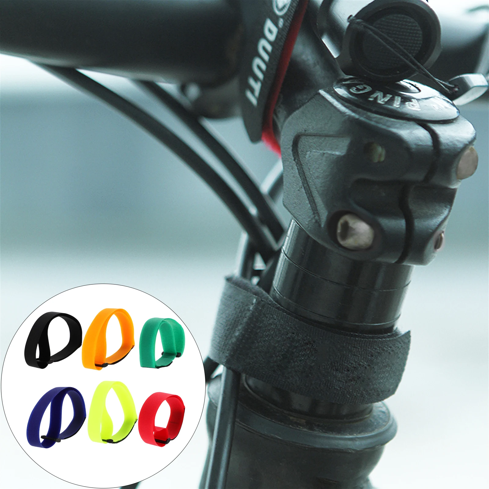 

12pcs Heavy Duty Cinch Straps Bike Rack Straps Wheel Stabilizer Cable Ties Accessories Mixed Colors Portable Storage
