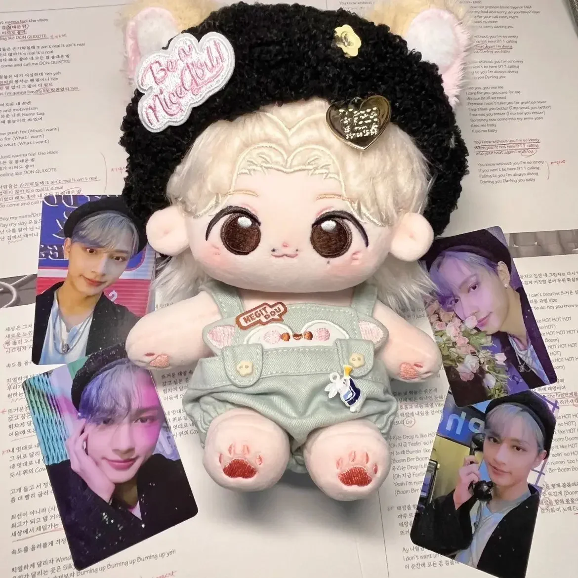 

Stuffed 20cm Toy Anime WenJunhui JUN Animal Ear Handsome Yellow Hair Body Plush Doll Cartoon Dress Up Stuffed Toy Cosplay Gift