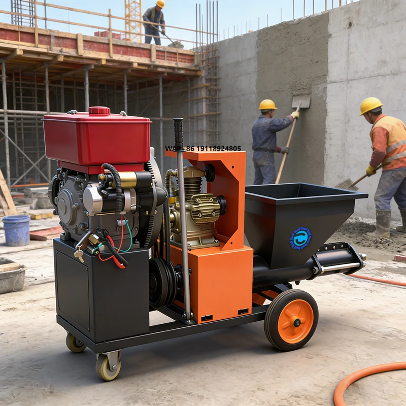 

Hot Selling Mortar Gypsum Wall Plaster Machine Diesel&Electric Mortar Sprayer for Construction Sites