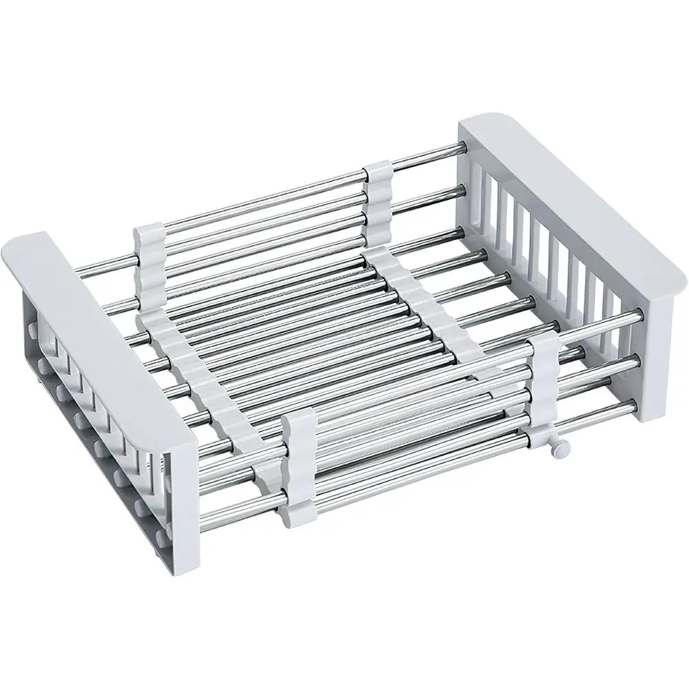 

Over Sink Dish Drying Rack, StainlSteel Drainer or 10.6"-18.5" Sinks (Square Sinks ONLY), Kitchen Countertop Organizer or Dishes