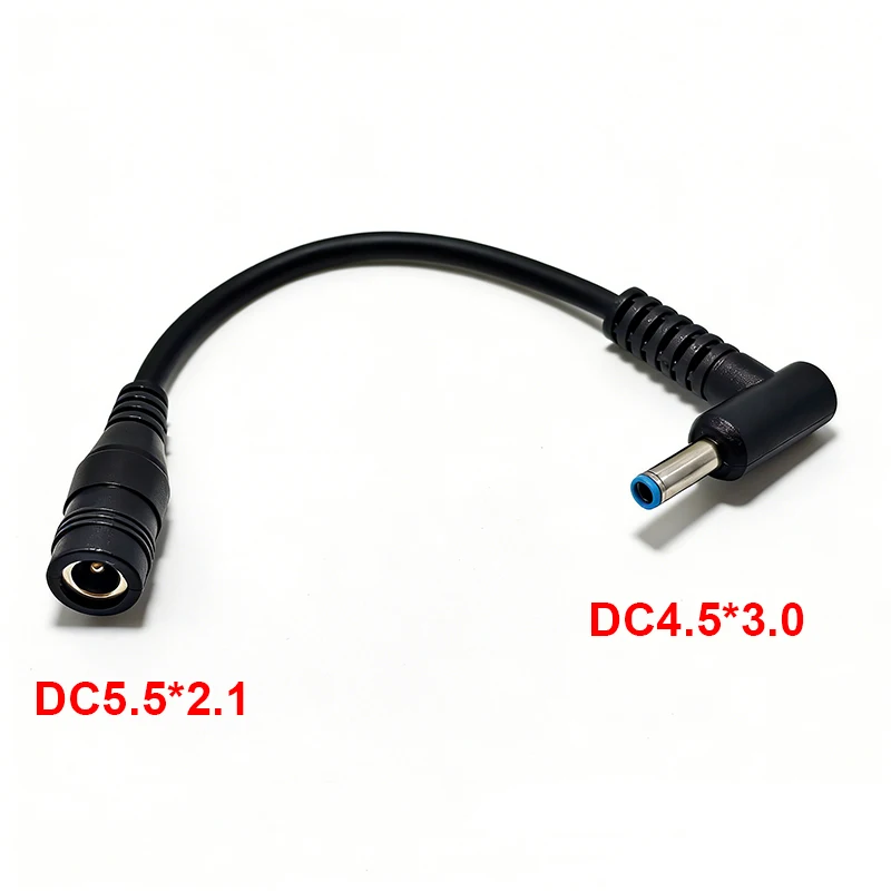 1PCS 5.5*2.1mm To 4.5*3.0/5.5*2.1mm， 7.4*5.0mm to 5.5*2.5mm DC Power Charger Converter Adapter Right Angle Cable