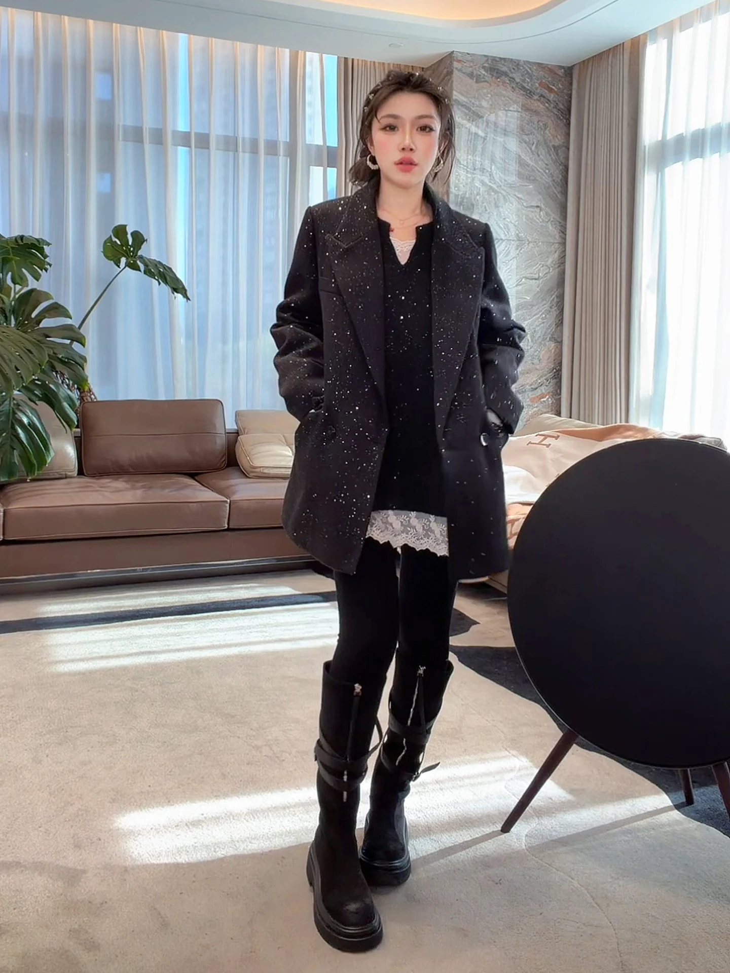 

ME【New Star】95% белый гусиный пух, теплый модный костюмный пиджак High Know Tianxing, MESA6067, женское зимнее утепленное пальто