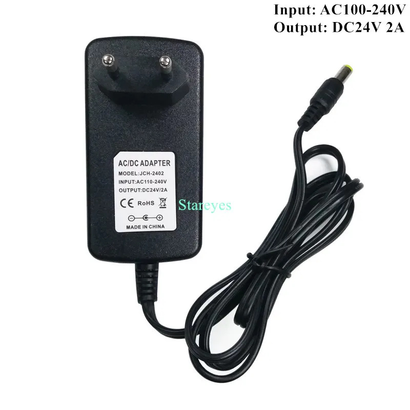 1 Piece AC100-240V to DC24V 2A 3A 5A 6A Power Adapter Supply Charger LED Lighting Transformers For 24V LED Strip Light Rope