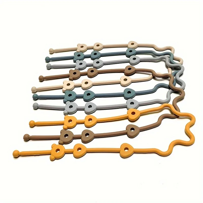 

Pacifier Chain Anti-Loss Cord Silicone Material Adjustable Tension Silicone Cord Suitable for Baby Pacifiers