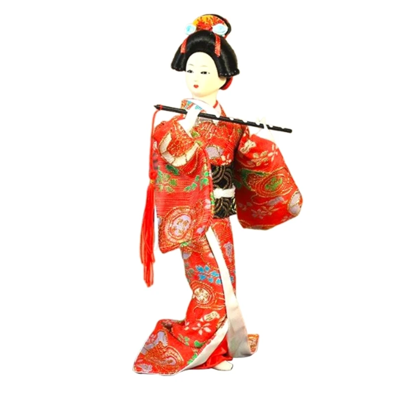 Japanese Kimono Dolls Model Traditional Geisha Dolls Figurine Ornament Gift for Collectors and Fan of Japanese Culture D2RD