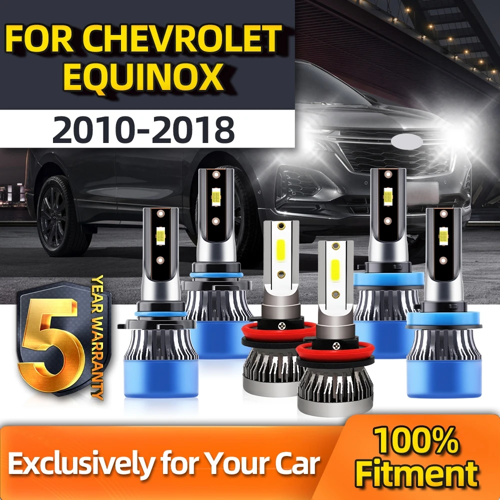 

TEENRAM 3 Pairs CSP LED For Chevrolet Equinox Super Lights H11 Fog Lamp 9005 H11 High/Low Year 2010 2011 2012 2013 2014-2018