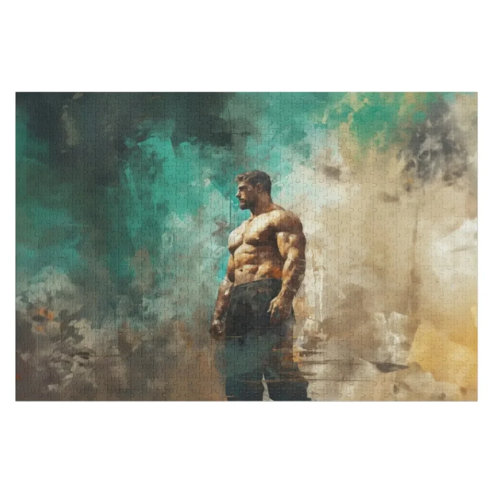 

Muscle Bear Oil Painting Jigsaw Puzzle Customized Picture Jigsaw Pieces Adults Puzzle