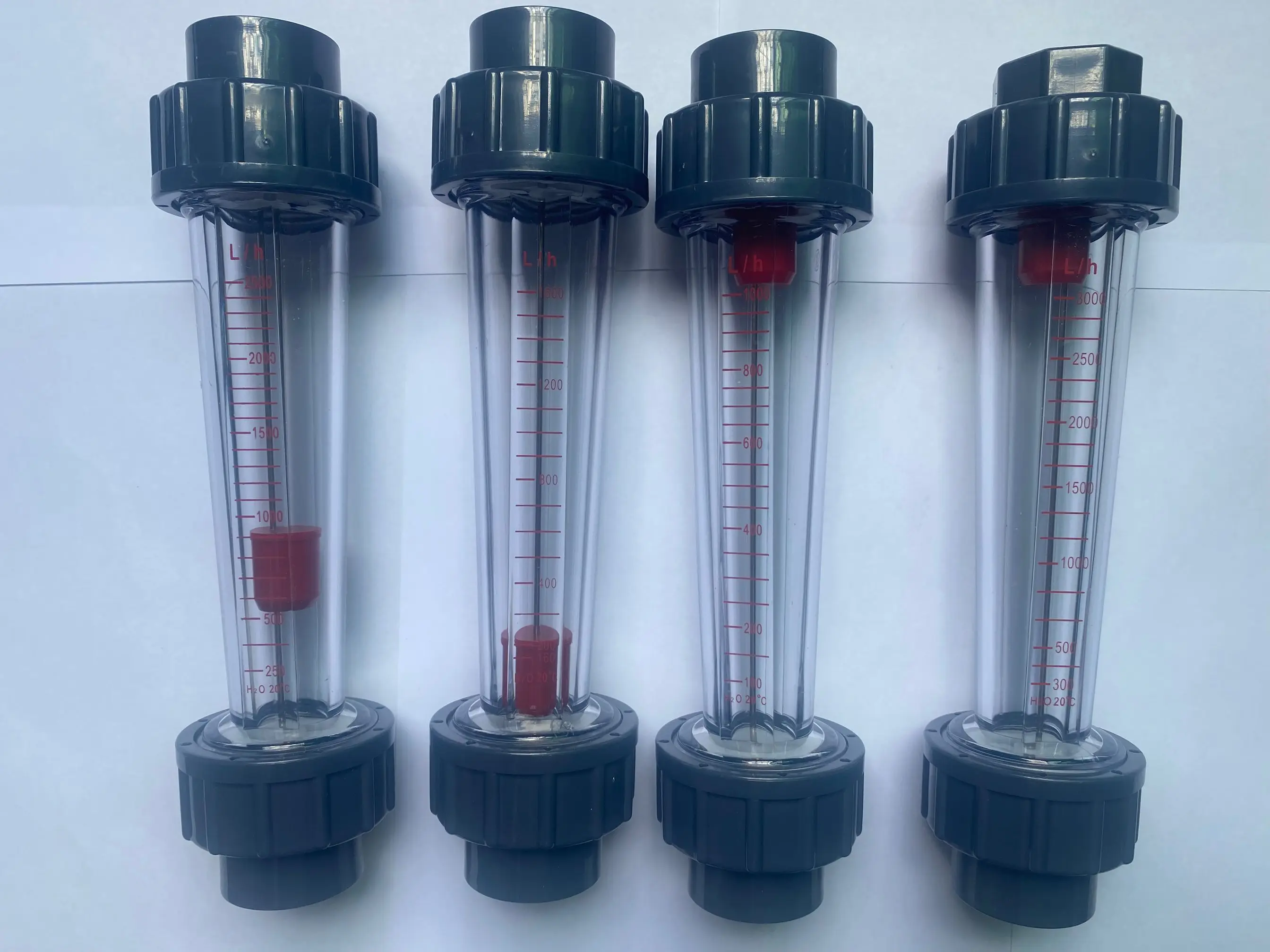 LZS-25 Plastic Tube Type Water Rotameter Liquid Flowmeter Measuring Tools 100-1000L 160-1600L 250-2500L 300-3000L