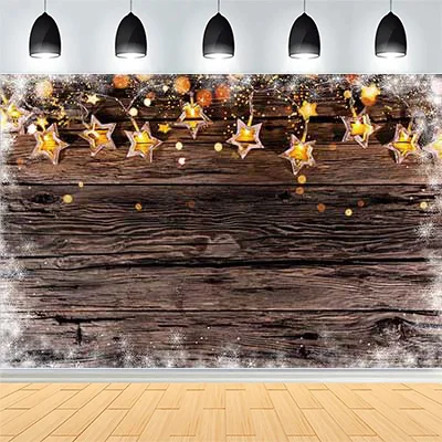 Christmas Day New Year Party Photography Backdrops Prop Window Living Room Xmas Tree Display Cabinet Photo Background KJ-04
