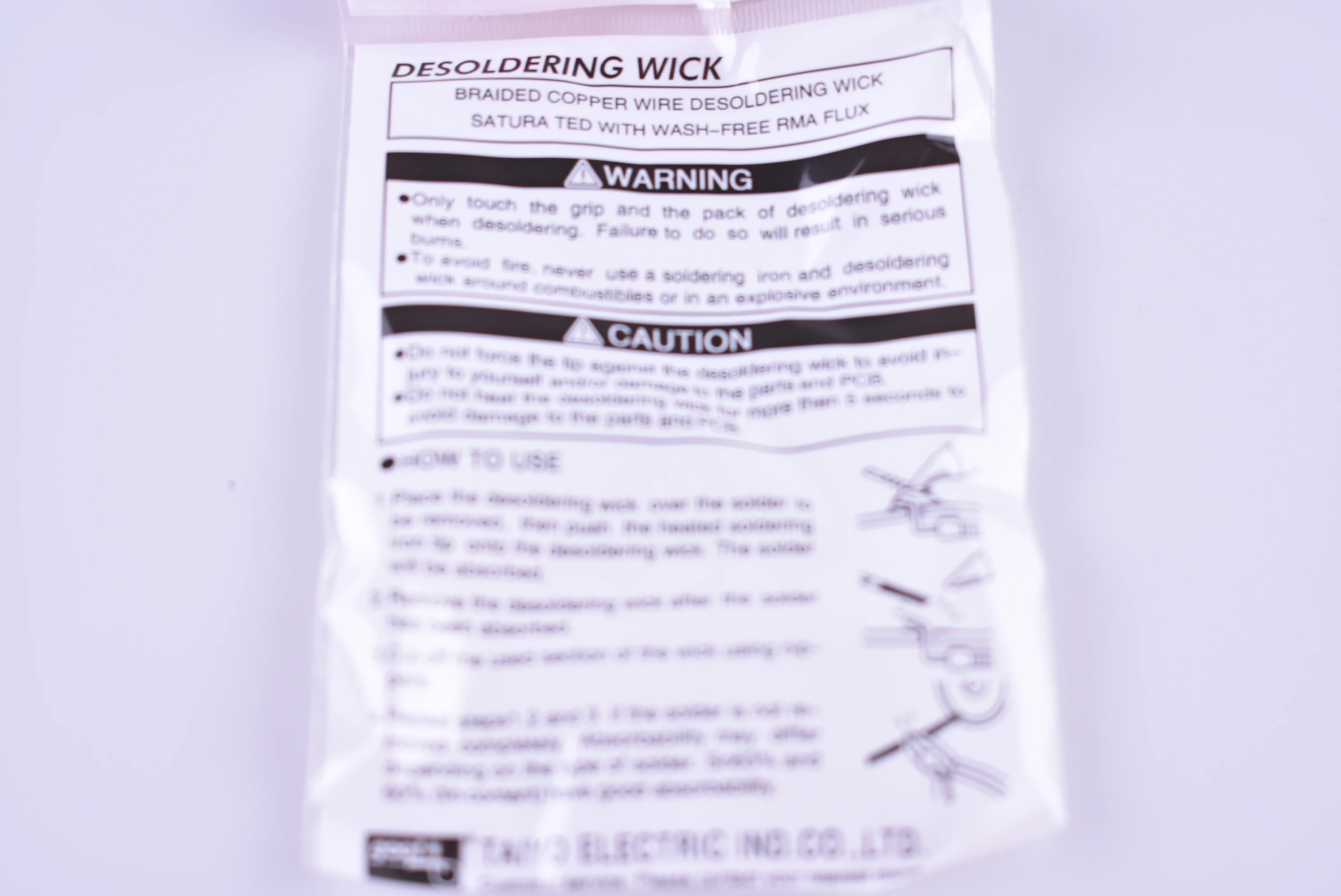 5 pçs Cp-3515 goot wick trançado fio de cobre desoldering pavio saturado ted com fluxo de rma sem lavagem