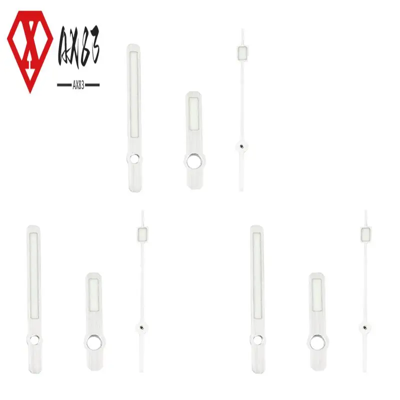 

AX83-3X 62MAS Твердые стрелки часов подходят для NH35 NH36 ETA2824 2836 ST2130 Механизм Япония C3 Super Green Lume Трехмерный