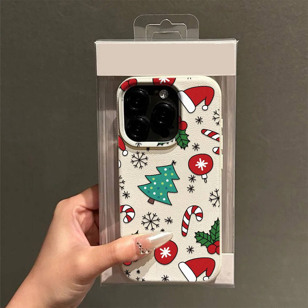 Winter Christmas pattern colorful and dazzling soft phone case for IPhone17 Pro Max Air 16 15 14 13 12 11 Premium Cover