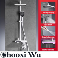 CHOOXIWU - Create home decoration for you LED digital display bathroom set full set shower head bathroom decoration