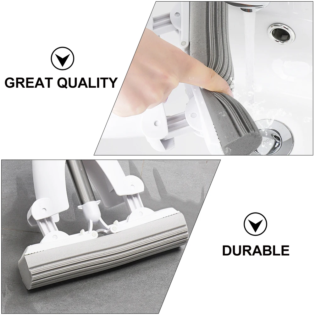 

1pc Baby Light Mini Stainless Steel Floor Sweeper Foldable Water-absorbing Sponge Cleaning Toy for Kids Household Chores Play