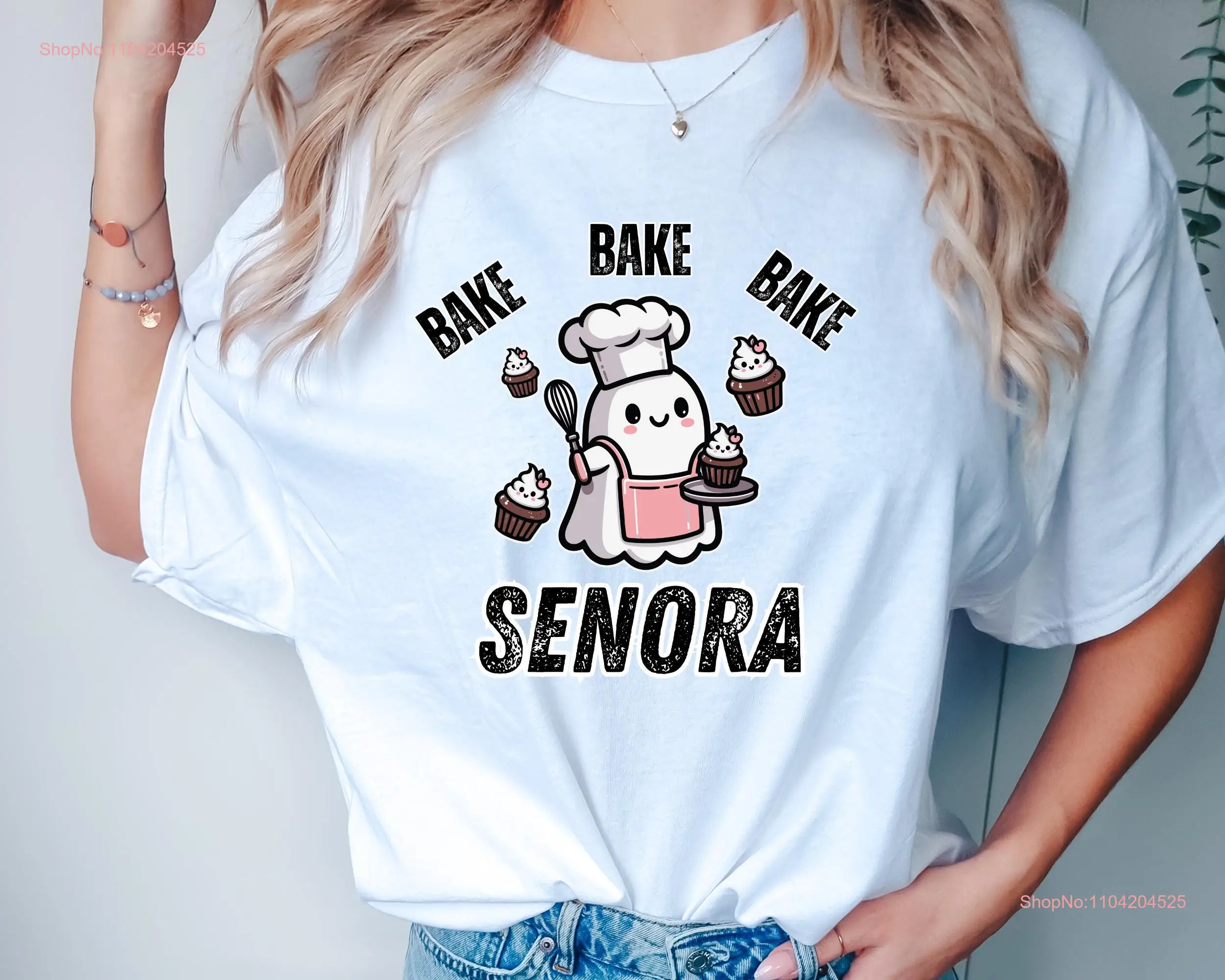 Bake Senora Having A Mental Down T Shirt Funny For Mom Chef Skeleton Baking Bakers Shake Gonna Halloween