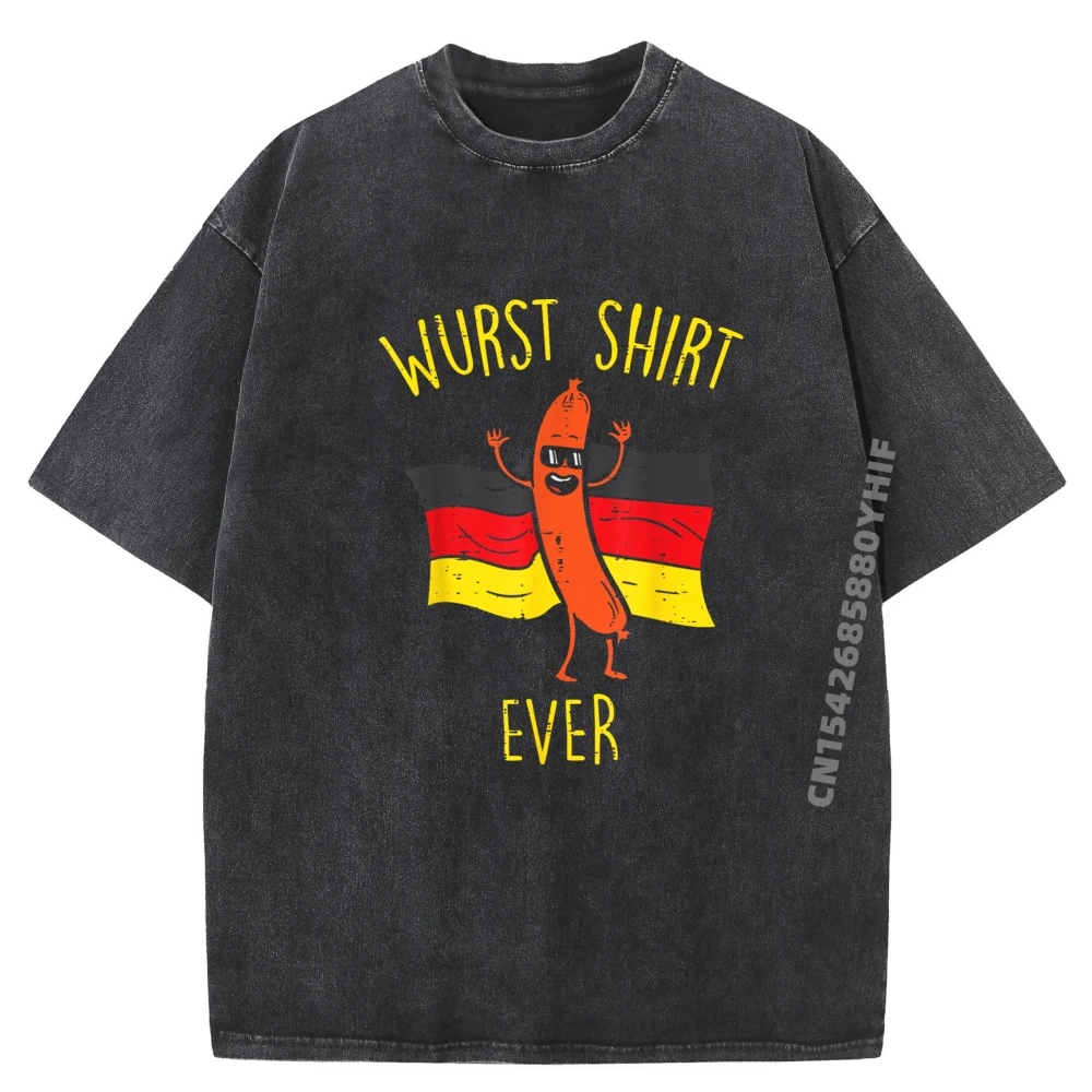 

Wurst Ever Funny Sausage Oktoberfest Men Women Kids Luxury T Shirt Mens Vintage Washed Tshirt Loose Printed Tops