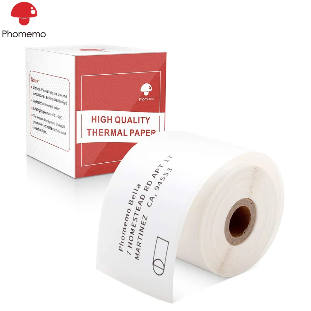 Phomemo Square Self-Adhesive Label for Phomemo M110/M200 Label Printer Labels/Roll