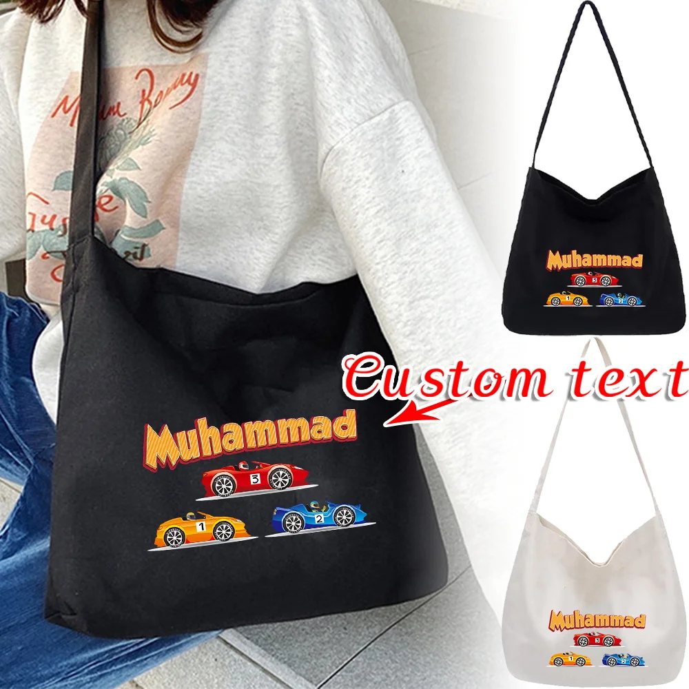 Customized Name New Women's Canvas Shoulder Bag Eco Friendly Multi Functional Storage Bag Customized Product