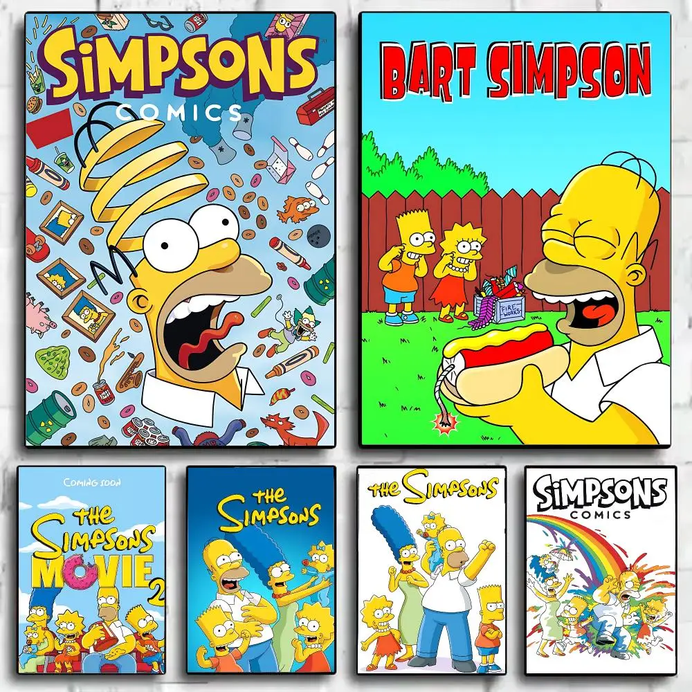 T-The S-Simpsonss Poster HD Wall Art Print for Bedroom Living Room Office Bar Modern Aesthetic Home Decor