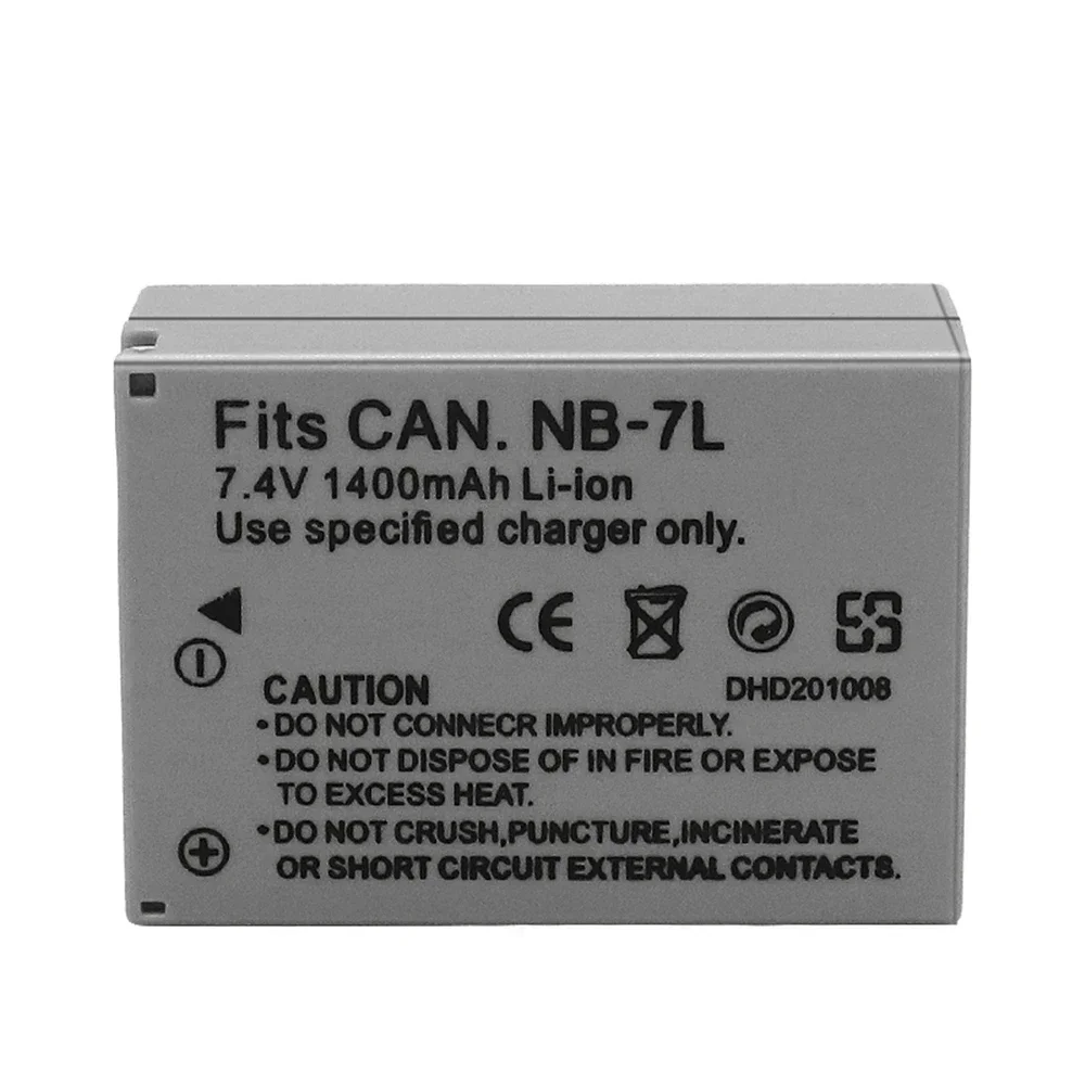 NB-7L NB7L NB 7L Battery 1400mAh for Canon Powershot G10 G11 G12 SX30IS Batteria Camera Camera NB-7L Charger Battery