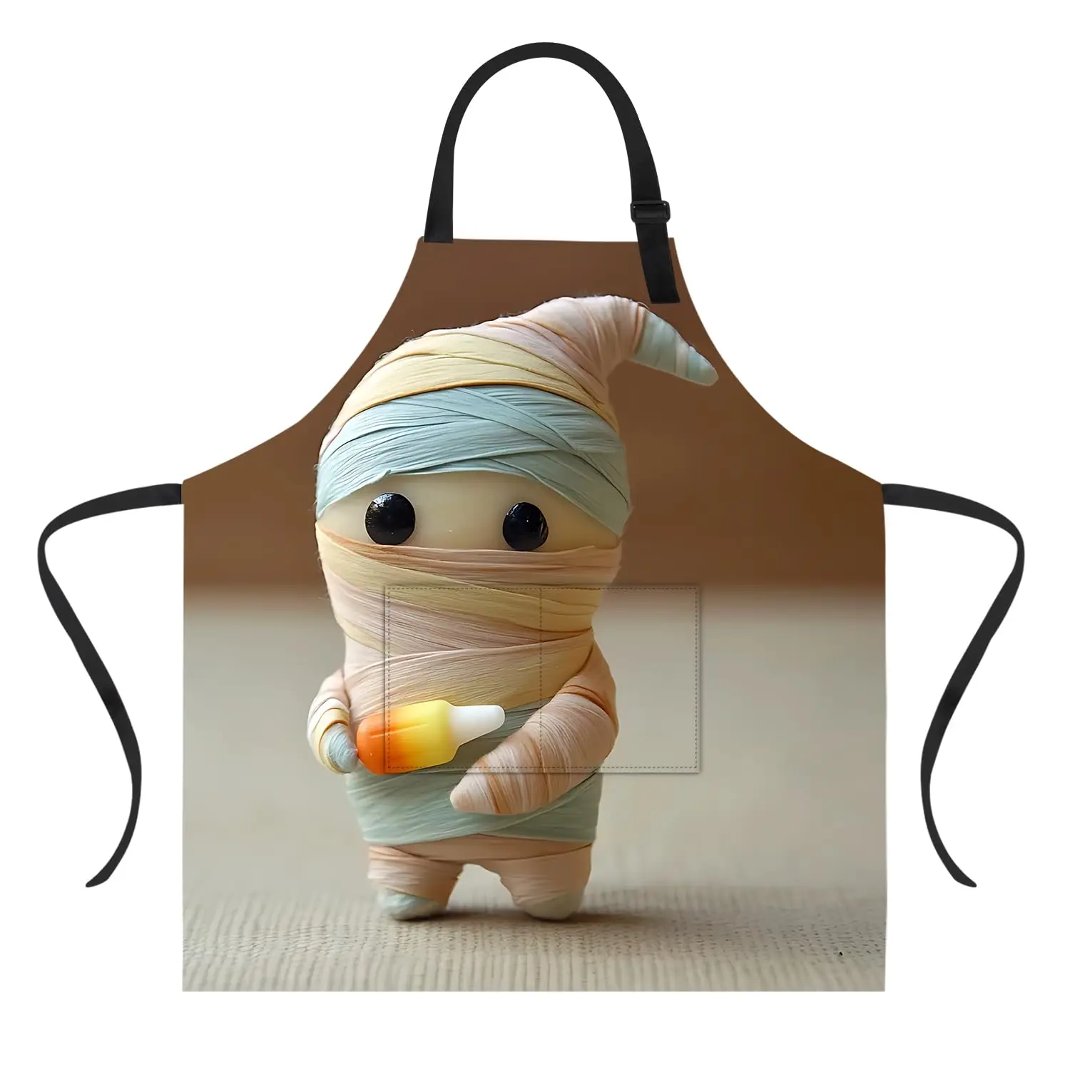 

Funny Mummy Apron with Pockets Waterproof for Men Women Kitchen Garden Decor