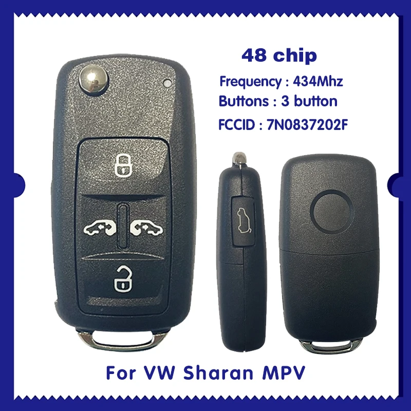 

7N0837202F для чипа VW Sharan MPV 48 434 МГц CN001120
