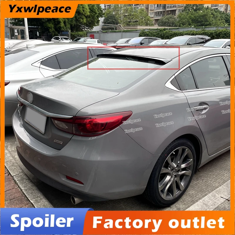 

For Mazda 6 Atenza 2014 2015 2016 2017 2018 2019 ABS Glossy Black Rear Window Roof Spoiler Body Kit Accessories